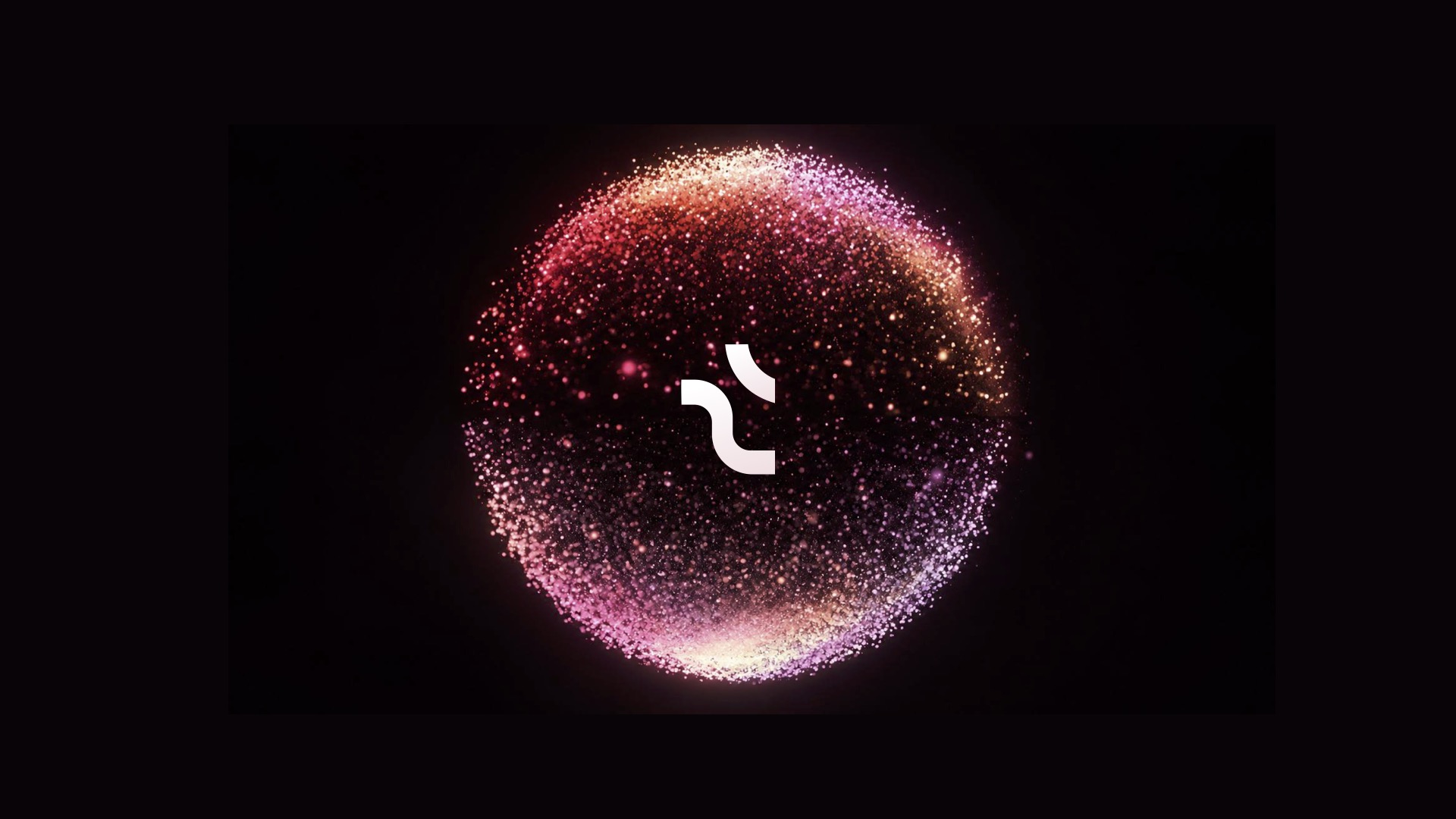 The Taloris symbol suspended in a luminous field of particles